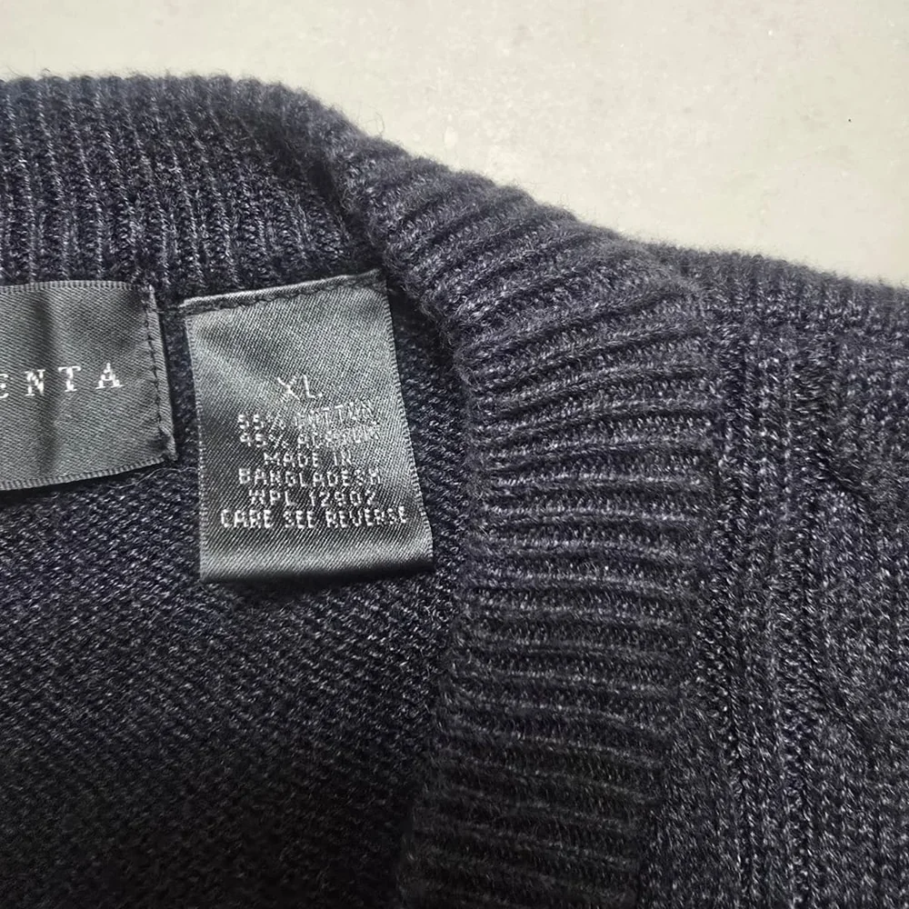 Oscar de la Renta Navy Cardigan Sweater
